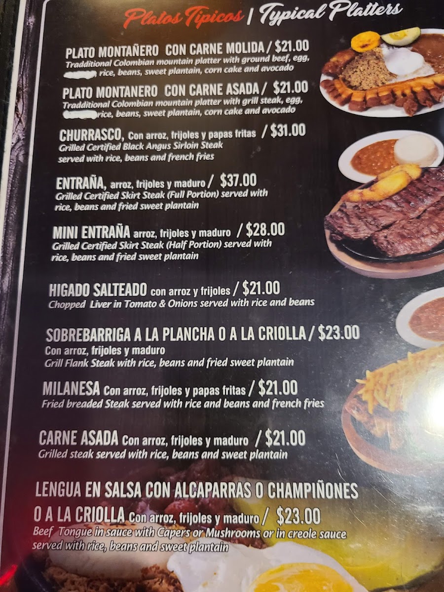 La Pequeña Colombia Menu - Image 3